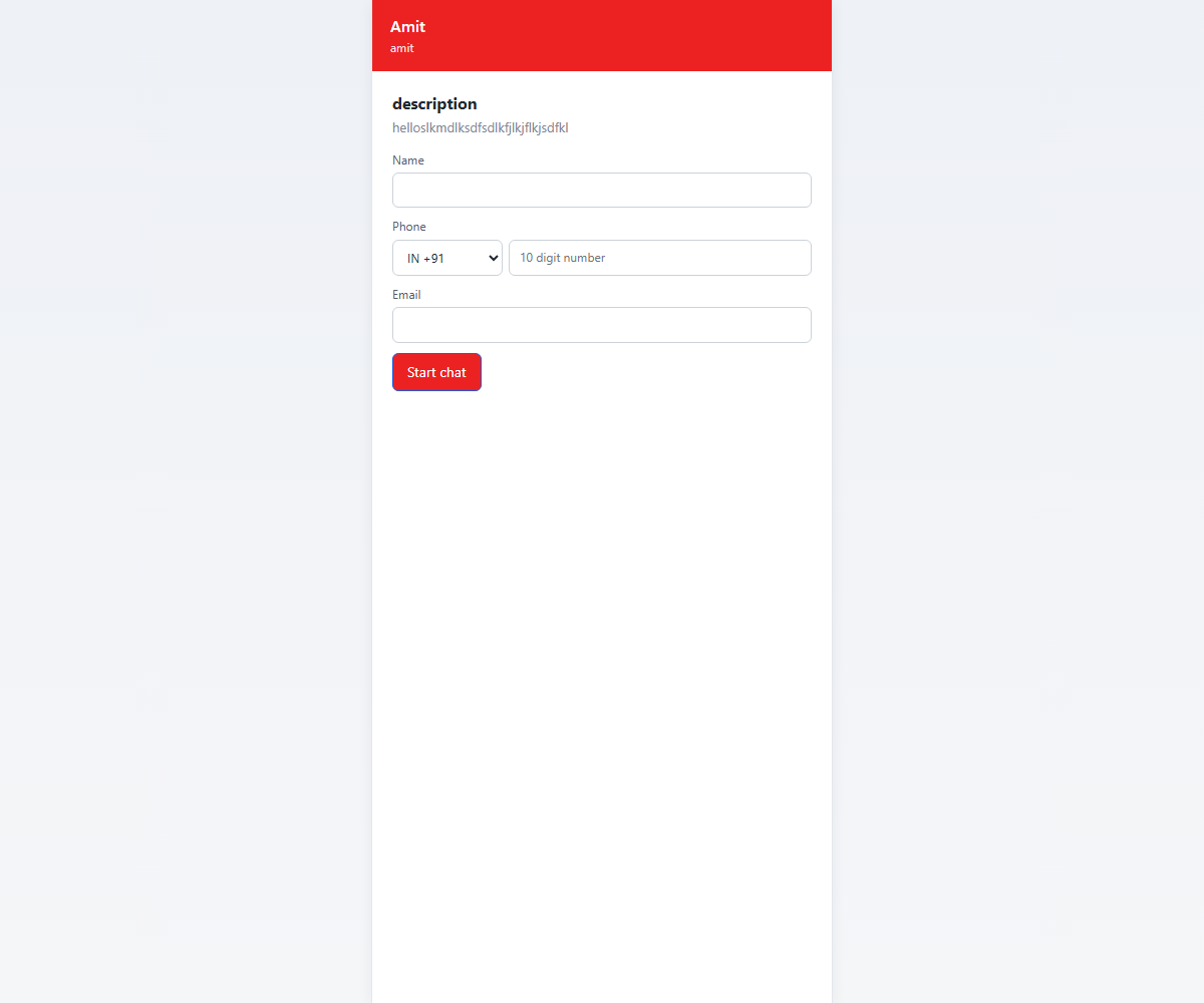 Visitor page sample